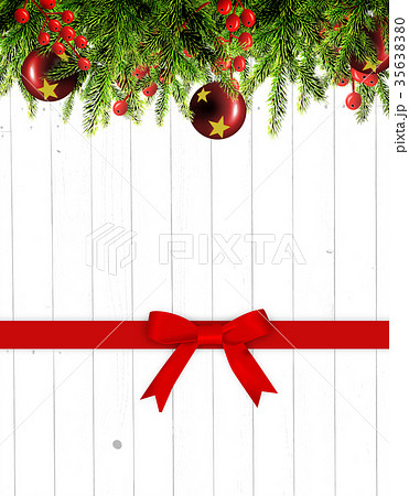 クリスマス　サンタクロース　クリスマスツリー　クリスマス背景 35638380
