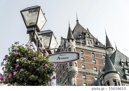 latern flowers sign Place d Armes Canada Quebec latern flowers sign Place d Armes Canada Quebec 35639633
