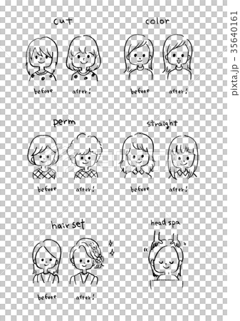 美容室 メニュー イラスト 美容室 メニュー イラスト 35640161