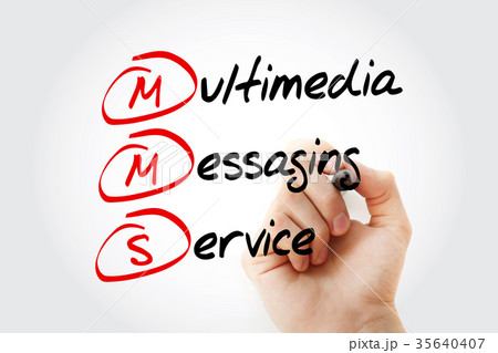 Hand writing MMS with marker Hand writing MMS with marker 35640407