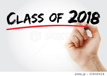 Hand writing CLASS OF 2018 Hand writing CLASS OF 2018 35640428