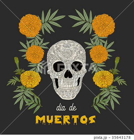 "Dia de los Muertos" (day of the dead) card . 35643178