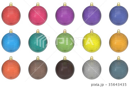 15色のクリスマスオーナメント 35643435