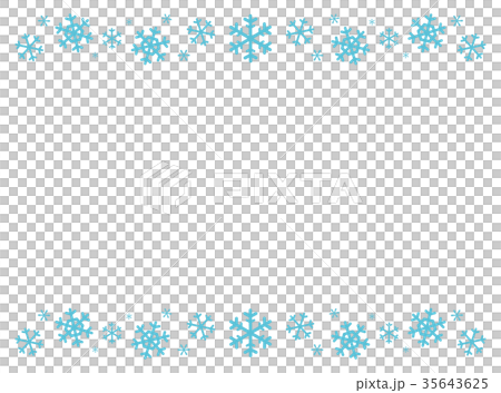 雪の結晶枠 35643625
