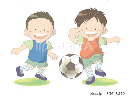 子どもサッカー・二人 子どもサッカー・二人 35643850