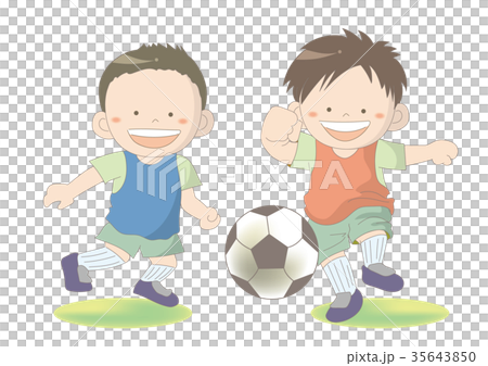 子どもサッカー・二人 子どもサッカー・二人 35643850