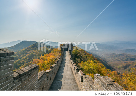 Mutianyu great wall in Beijing, China. 35645173