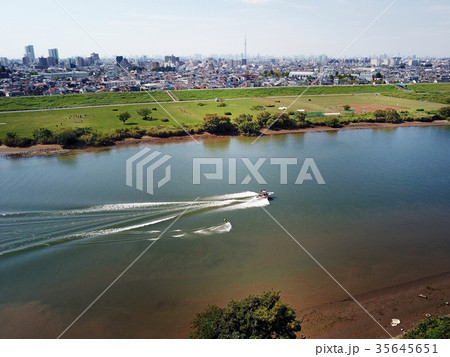 江戸川のウェイクボード 江戸川のウェイクボード 35645651