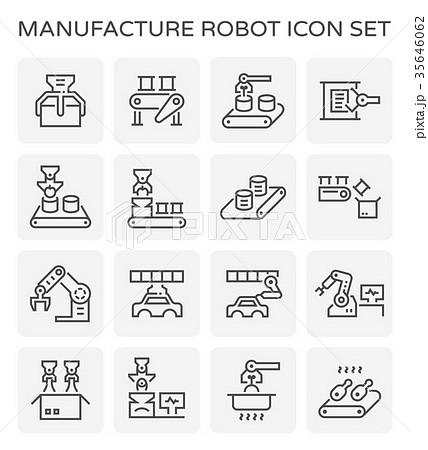 manufacture robot icon 35646062