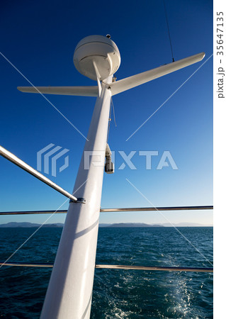 in the clear empty sky the catamaran radar 35647135