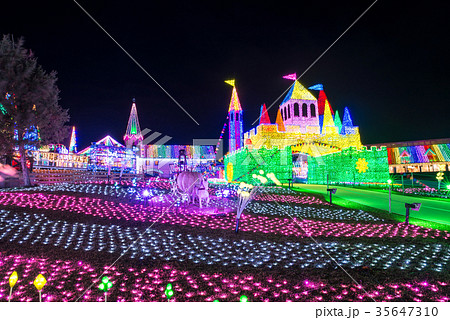 東京ドイツ村 イルミネーション 17年 千葉県袖ヶ浦市 の写真素材