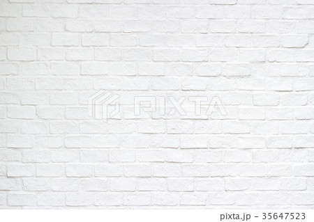 Modern white brick wall texture for background 35647523