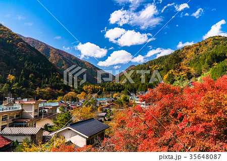 《山梨県》紅葉の丹波山村 35648087