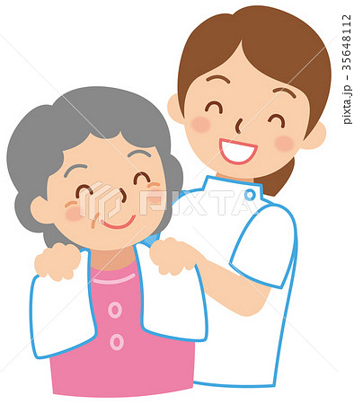 肩のマッサージのイラスト素材