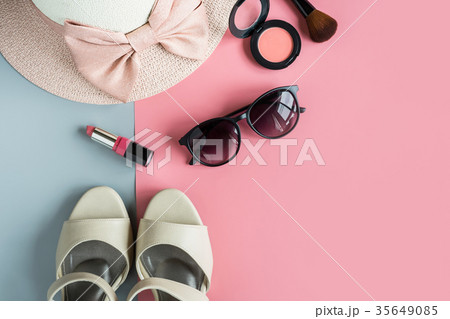 women cosmetics and fashion items 35649085