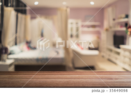 Abstract blurred image of bedroom interior 35649098