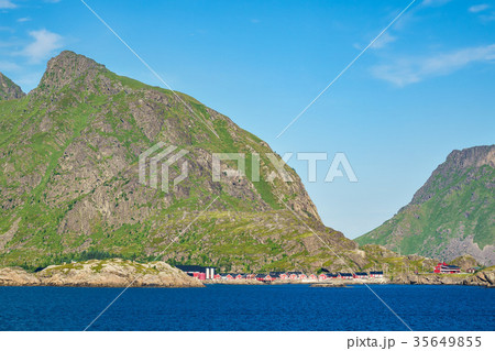 Coast on the Lofoten islands in Norway 35649855