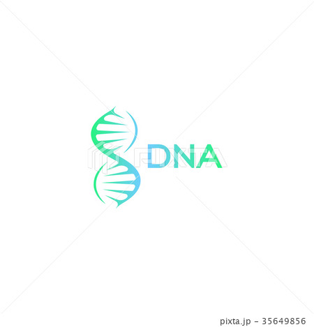 Abstract DNA molecule vector logo. Turquoise and Abstract DNA molecule vector logo. Turquoise and 35649856