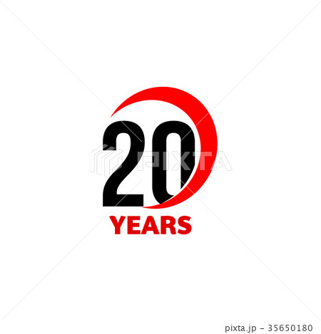 20th Anniversary abstract vector logo. Twenty 35650180