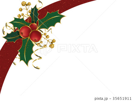 Christmas Background with Holly Christmas Background with Holly 35651911