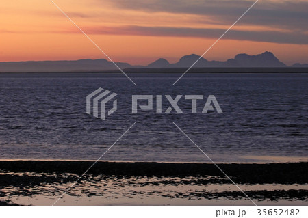 Sunset in the bay of the San Ignacio Lagoon, Baja 35652482