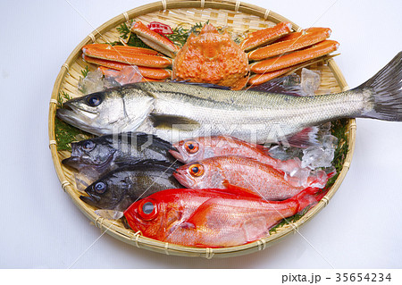 魚介類の盛り合わせ　食材 35654234