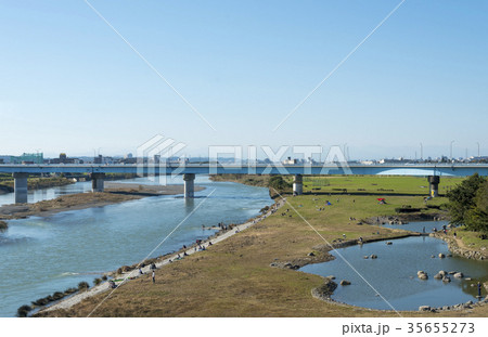 田園都市線から見える多摩川の風景 35655273
