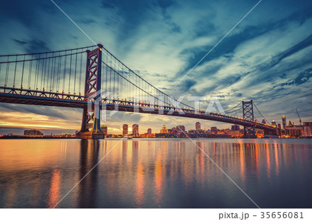 Ben Franklin Bridge in Philadelphia 35656081