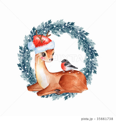 Baby Deer. Hand drawn cute fawn 35661738