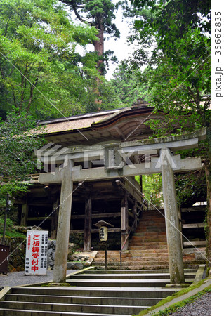鞍馬の由岐神社の鳥居と拝殿 35662835