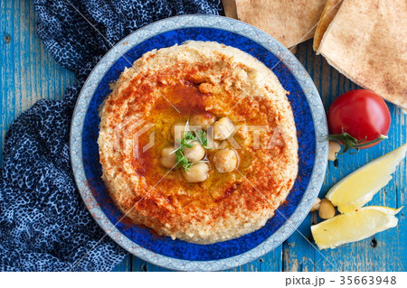 Chickpea paste, appetizer made of chickpeas,dip Chickpea paste, appetizer made of chickpeas,dip 35663948