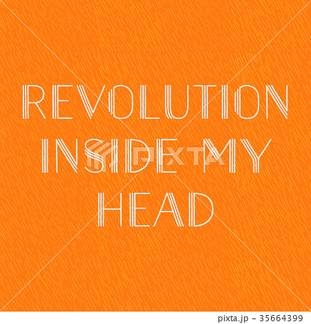 Revolution inside my head, motto, orange 35664399