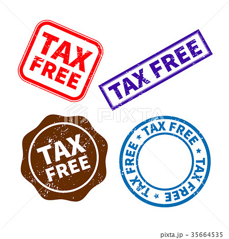 Set of different retro tax free rubber stamps 35664535