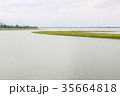 water way before dam and sky line 35664818