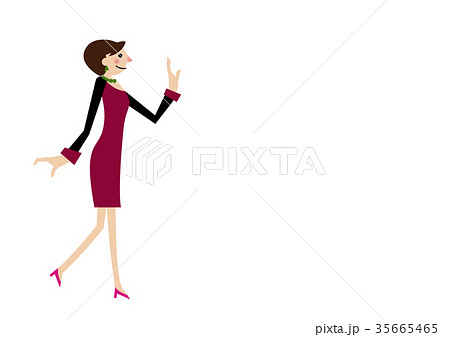 アジア人女性 キャリアウーマン 外資系 ビジネスイメージ のイラスト素材