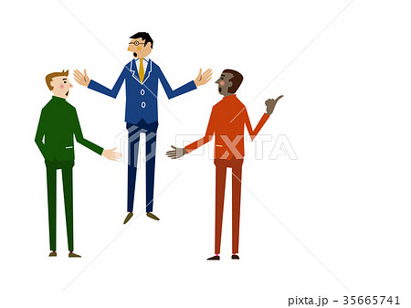 打合せするビジネスマン。外資系。グローバル。 打合せするビジネスマン。外資系。グローバル。 35665741