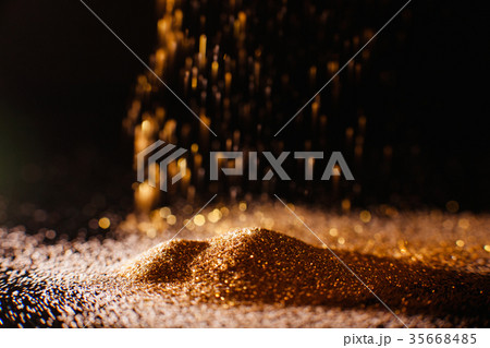 abstract glitter gold background focus 35668485