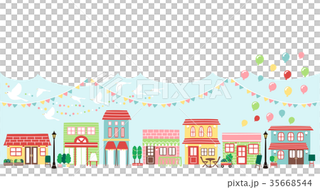 Cityscape Balloons, Flags, Birds Cityscape Balloons, Flags, Birds 35668544