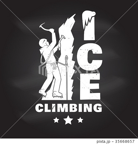 Vintage typography design with climber on the 35668657