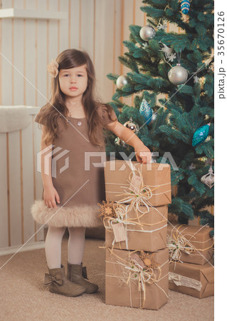 Young brunette dolly lady girl stylish dressed  35670126