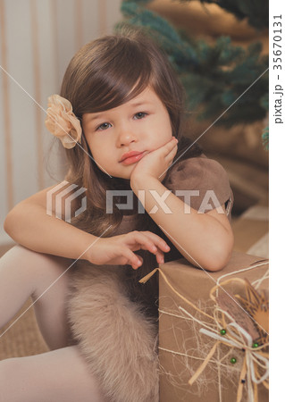 Young brunette dolly lady girl stylish dressed  35670131