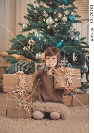 Young brunette dolly lady girl stylish dressed  35670133