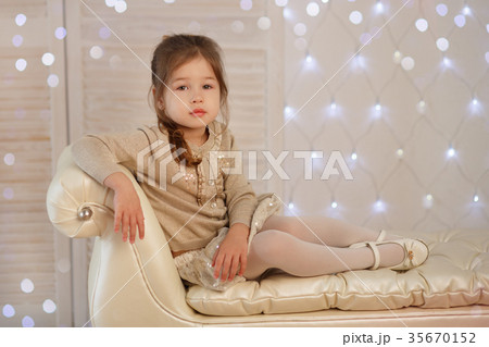 Young brunette dolly lady girl stylish dressed  35670152