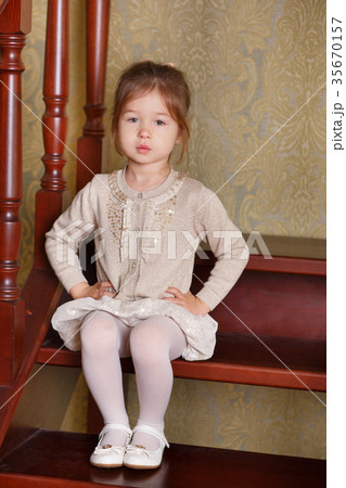 Young brunette dolly lady girl stylish dressed  35670157