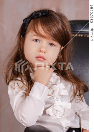 Young brunette dolly lady girl stylish dressed Young brunette dolly lady girl stylish dressed 35670264