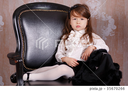 Young brunette dolly lady girl stylish dressed Young brunette dolly lady girl stylish dressed 35670266