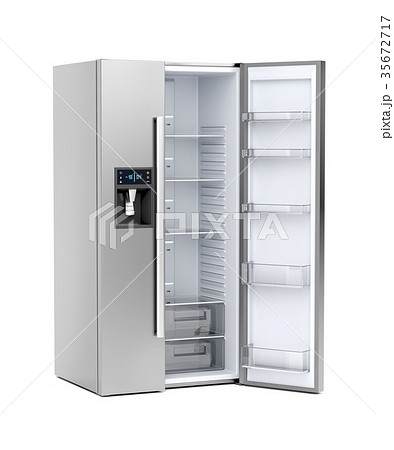 big stainless steel fridge