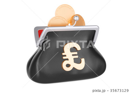 Purse with pound sterling symbol 35673129