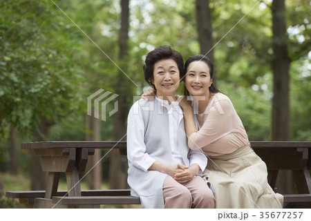 60代 公園 木 35677257