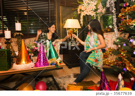 Celebration christmas party concept background. 35677639